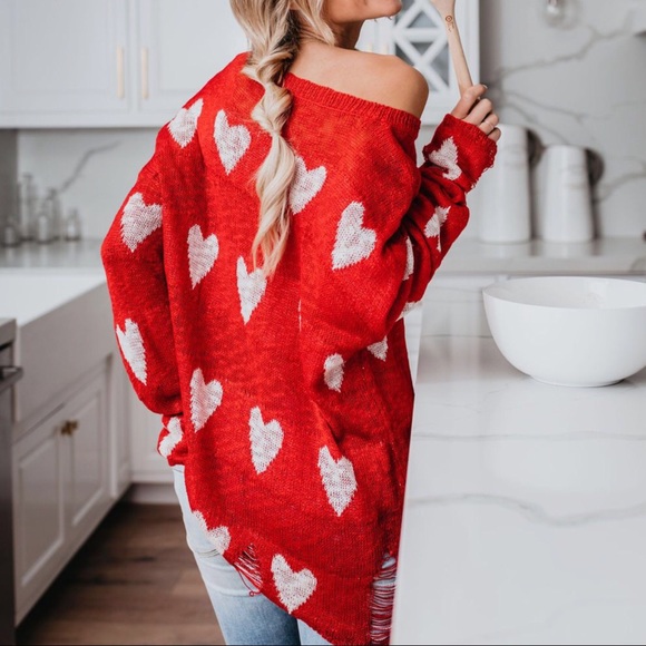 1 LEFT‼️ Tear’n up my ♥️ Distressed Sweater - Picture 7 of 8